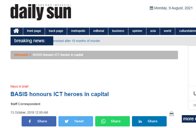 BASIS honours ICT heroes in capital 1