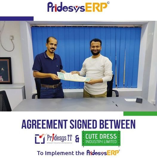 Pridesys IT Ltd. signed an agreement with CUTE DRESS Industry to Implement the PRIDESYS ERP