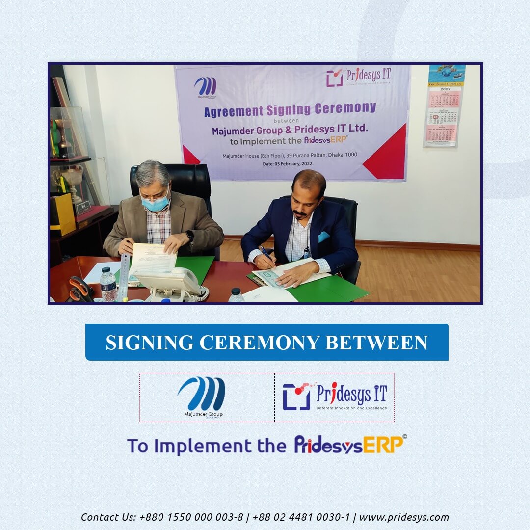 Majumder group signed an agreement with Pridesys IT Ltd